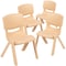 Flash Furniture Natural Plastic Stackable School Chair with 10.5" Seat Height, PK4 4-YU-YCX4-003-NAT-GG - alternate 8